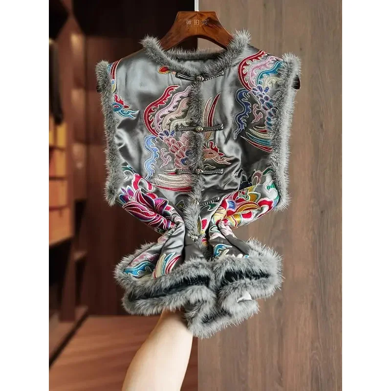 جديد M-3XL المرأة الصينية التقليدية خمر سترة أنيقة زهرة التطريز القطن الكتان القمم الشرقية تانغ دعوى AKLITGFHCX2025 #3