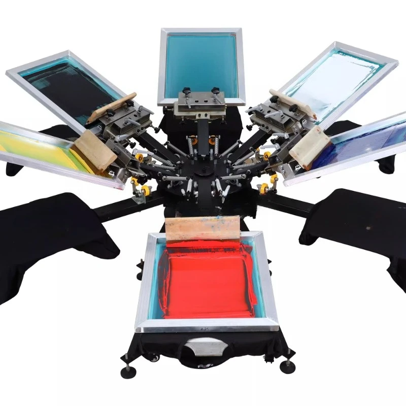 

Factory direct sales manual t-shirt screen printing machine manual screen printing machine multi-color 6-color screen printing