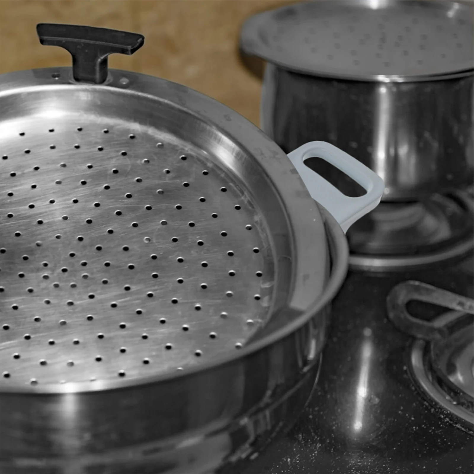 

1 Set Anti-Scald Pot Replacement Heat Resistant Handle For Steam Pans Stainless Steel Boiler Kitchen Utensil Parts