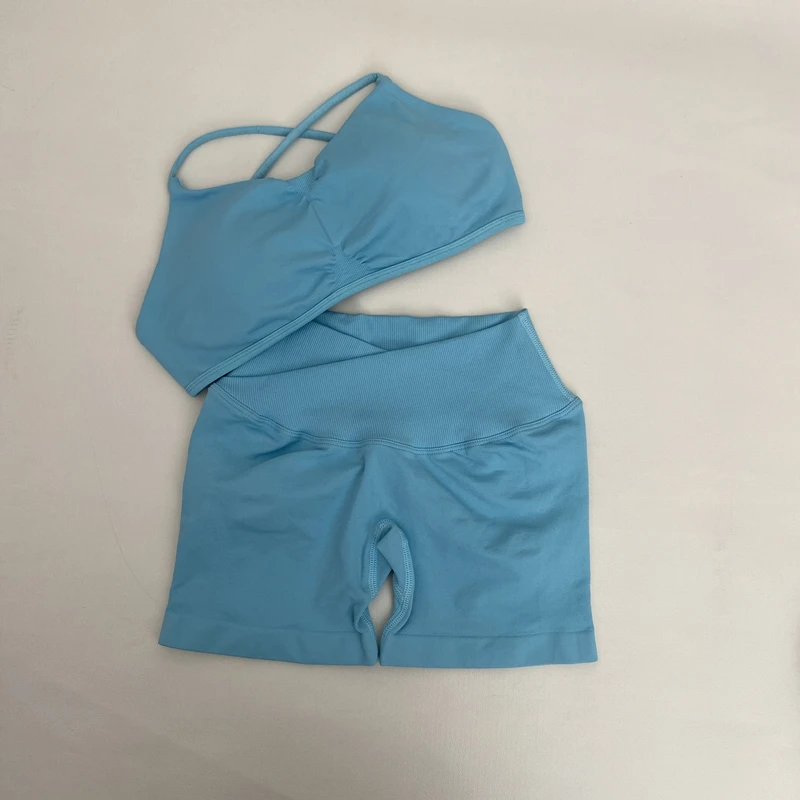 ملابس رياضية نسائية عالية التمدد للصالة الرياضية، مجموعة شورت حمالة صدر رياضية من Impact Vision Shrug، ملابس مريحة للتمرين واليوجا النشط #4