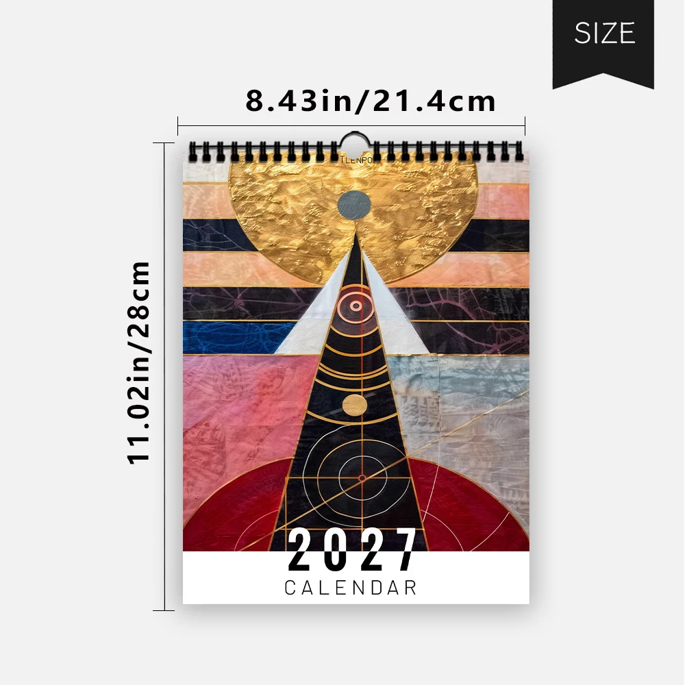 1pc 2027 Wall Calendar, Modern Mysterious Abstract Theme,12-Month Monthly Planner,Perfect Gift For Birthdays,Christmas, New Year