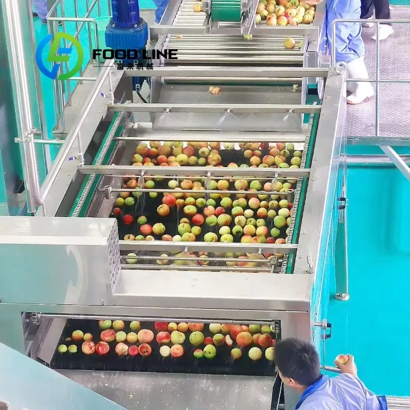 Industrial Apple Juice Processing Line Complete Production System For Fruit Cleaning Pulping Filtration And Fresh Juice Making