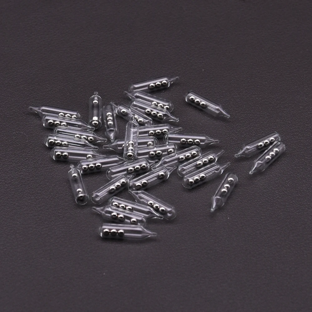 50 Stück/Lot Rasselköder zum Anlocken von Fischen – 3mm/4mm/5mm Edelstahlperlen mit Glashülse, Glas-Maraca-Angelzubehör – Detail 6