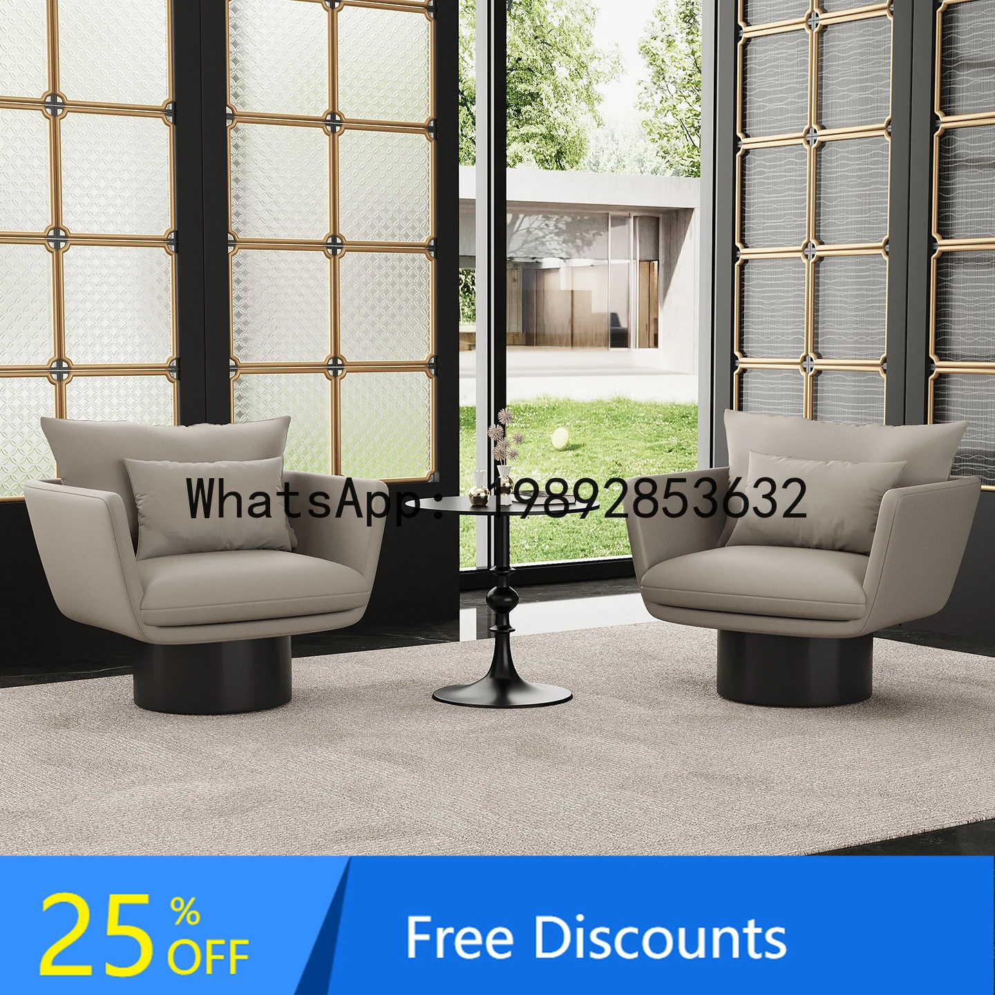 

YFY Light Luxury Sofa Chair Modern Office Meeting Room Reception VIP Reception Business Italian Style Single Seat