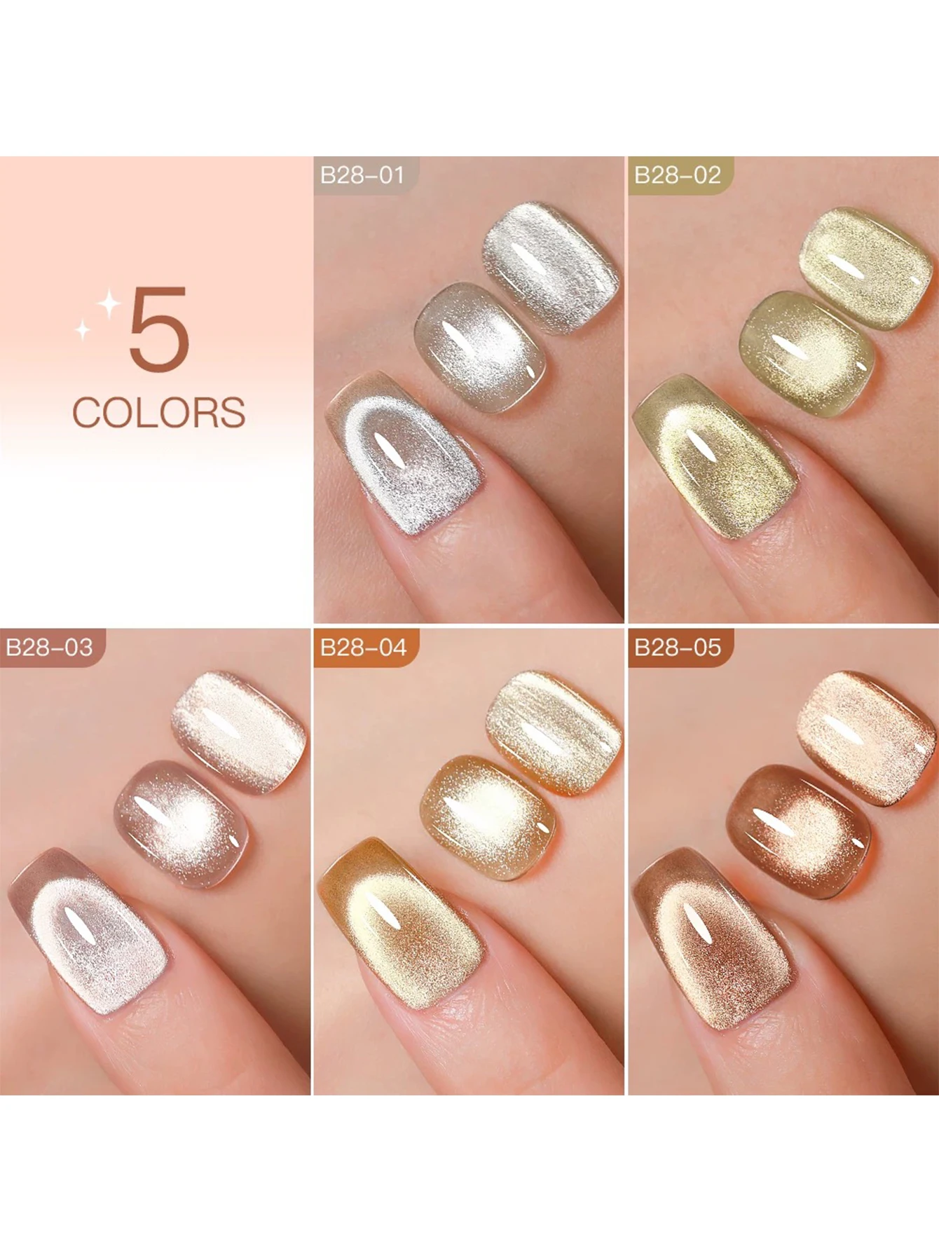 1/9PCS2025 Nail Art fournitures pour femmes ensemble automne et hiver paillettes Champagne or porcelaine blanc oeil de chat Gel UV vernis à ongles Gel