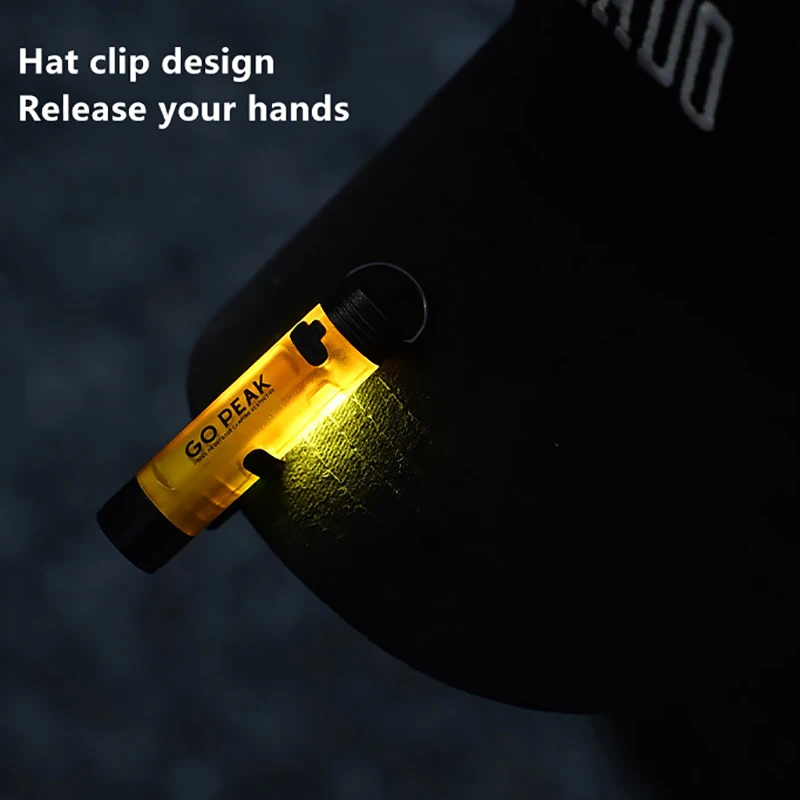 1PC Pocket Mini Flashlight Outdoor Key Clip Cap Ambient Led Long Endurance Disaster Relief Emergency 5050 Small Light