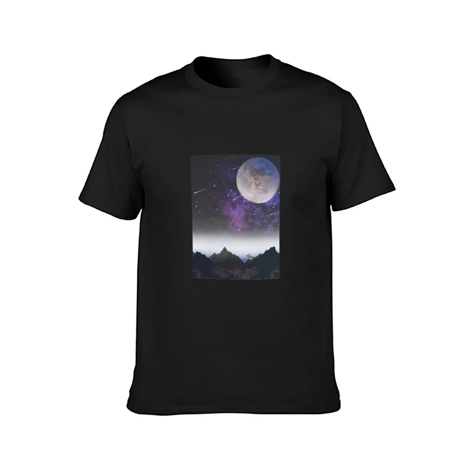 Lake Moon-Collage S1 T-Shirt tops Aesthetic clothing Blouse funny t shirts for men