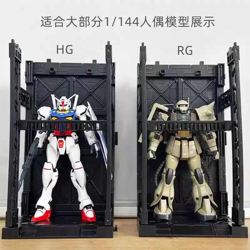 Mecha Model Display Stand Hangar Base Garage Rack Adjustable Shelf for 1/144 1/100 Scale Robot Kit Action Figure Diorama Scene