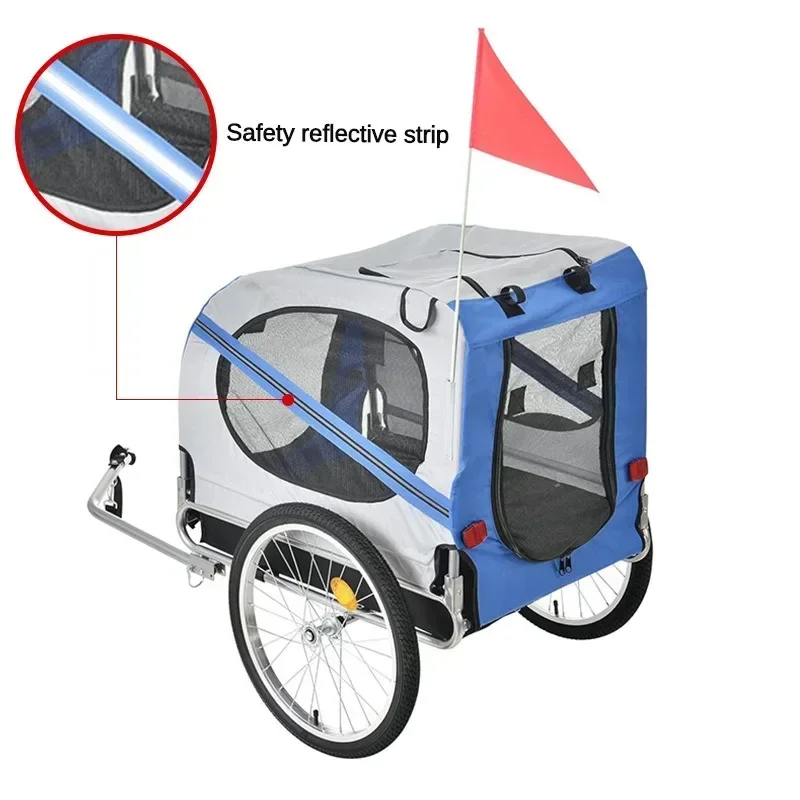 New Large Pet Bicycle Trailer Cat Dog Cart Folding Outdoor Riding Travel Trailer Pet Out Carry Pet Stroller Cat Carrier