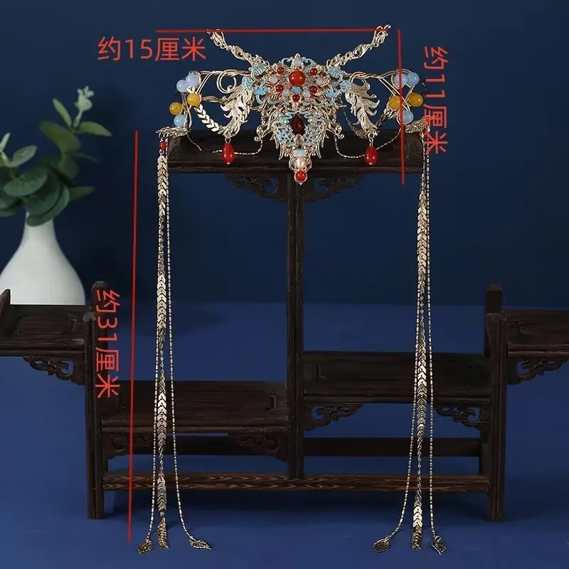 سلسلة رأس زهور معدنية مع عصابة رأس مطرزة بشرابة لتزيين الشعر للنساء والفتيات #5