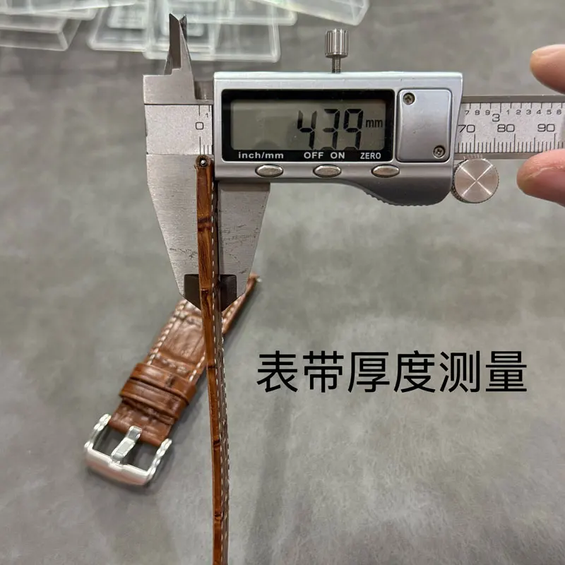 FUYIJIA cinturino da uomo in pelle di vacchetta con motivo coccodrillo personalizzato a sgancio rapido cinturino da 22 mm cinturini con fibbia ad ardiglione in acciaio inossidabile 316L