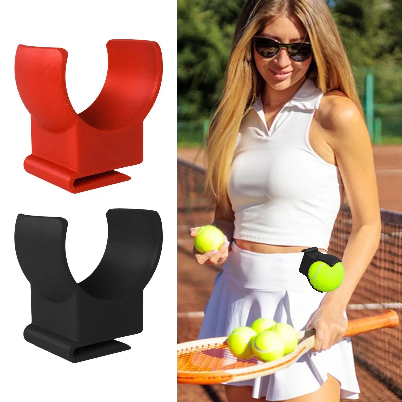 

Зажим для держателя теннисного мяча для пояса, хранилище спортивного оборудования для теннисистов, тренеров, тренировок, тренажерного зала, заднего двора