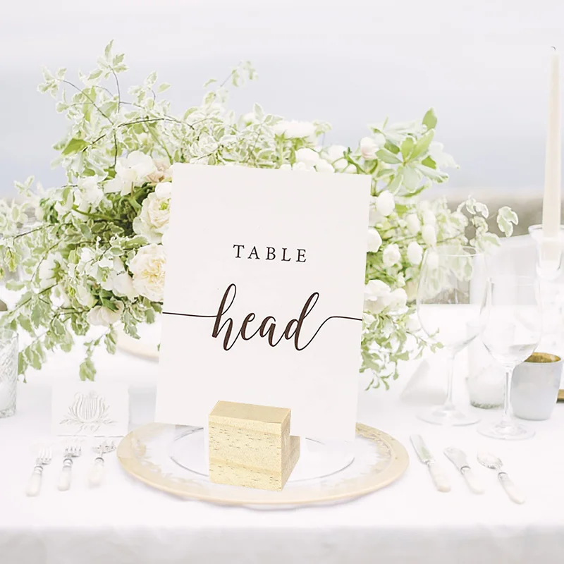 5/10pcs wooden cube card holder note holder - a multifunctional display stand for photos, notes, and crafts