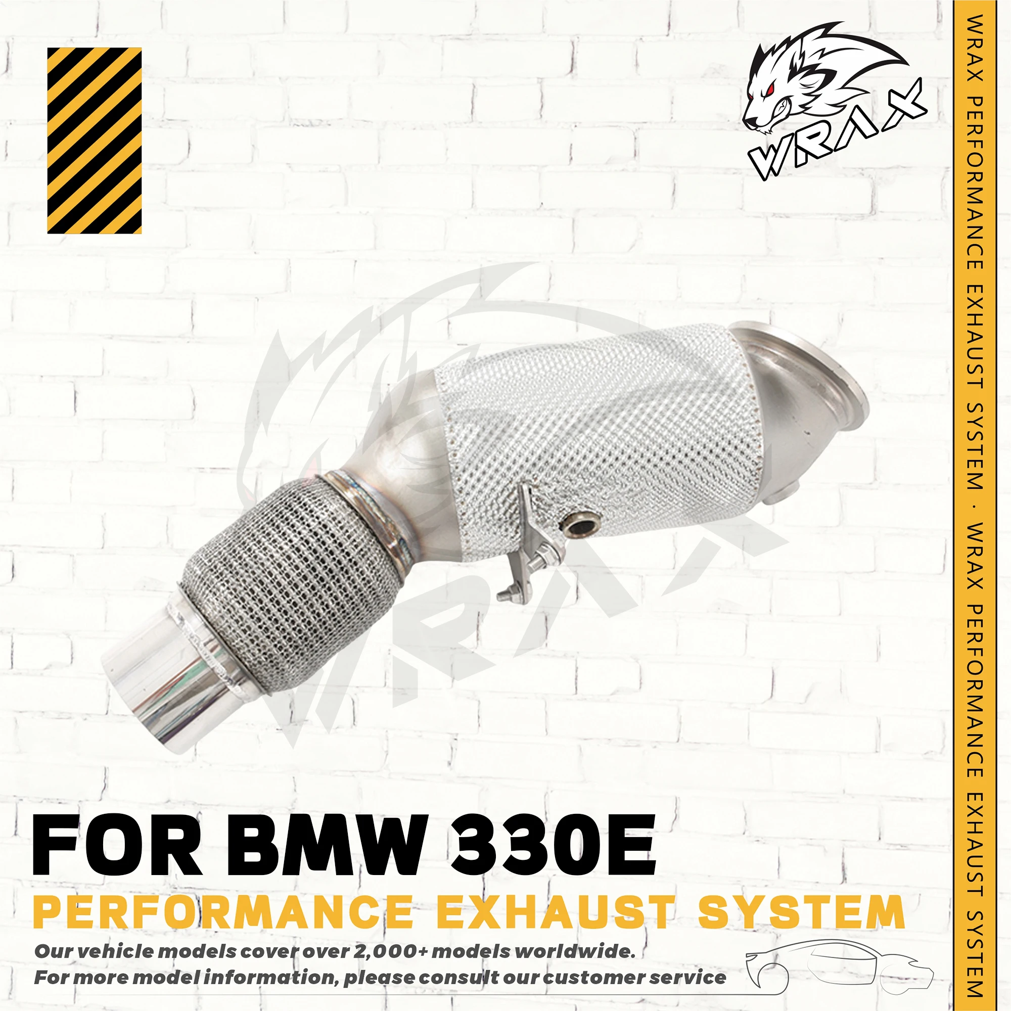 

WRAX Downpipe Exhaust For BMW 330E High Performance Tuning Kit Available in Catalyzed or Catless Downpipe car accessorie