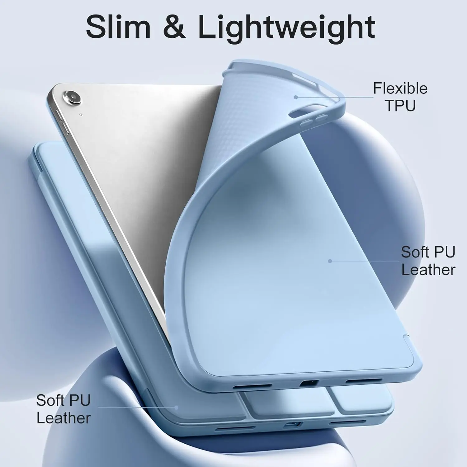 Akkerds متوافق مع iPad (A16) 11th Generation Case 11 بوصة 2025، لجهاز iPad 10th Generation Case 10.9 بوصة 2022 مع قلم رصاص