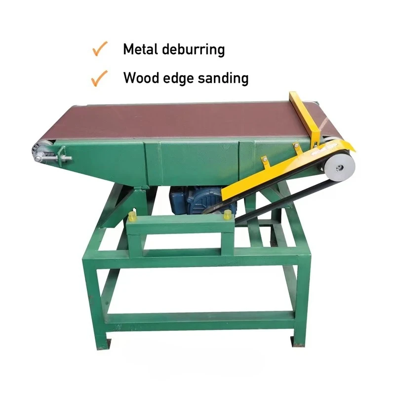 Multifunctional professional woodworking electric belt sander with expandable roller, 380V DC power supply for polishing