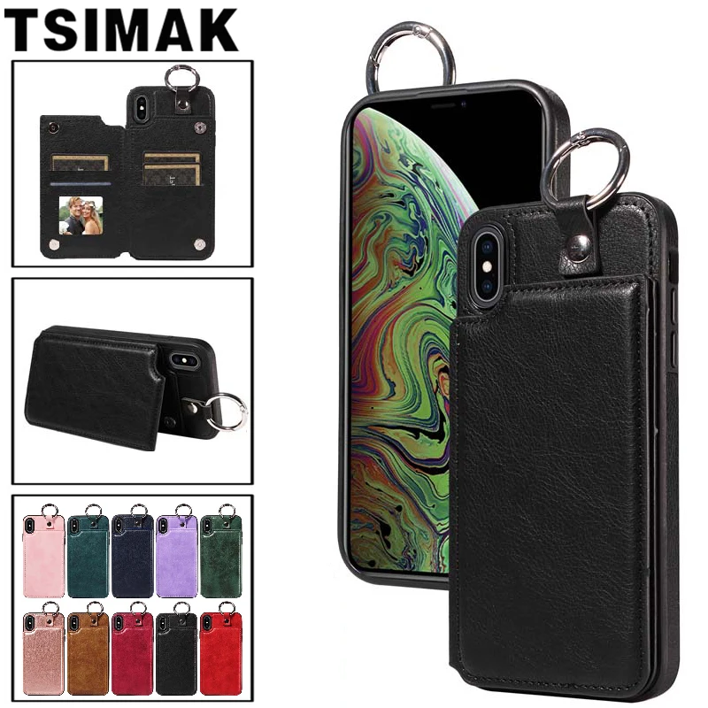 Brieftasche Fall Für iPhone 7 8Plus X XR XS Max SE 2020 SE2 Abdeckung Leder Mit Karte Slots Halter doppel Magnetische Verschluss Schützen Coque