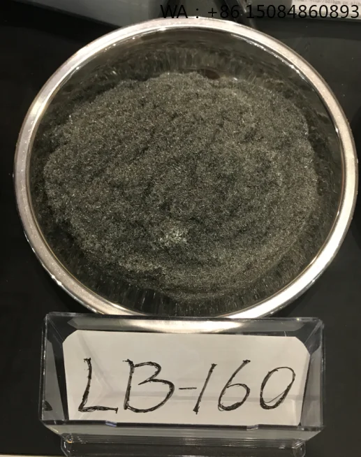 Mezcla de lana de acero picada y fibra de carbono, materia prima compuesta para la producción de pastillas de freno para vehículos.