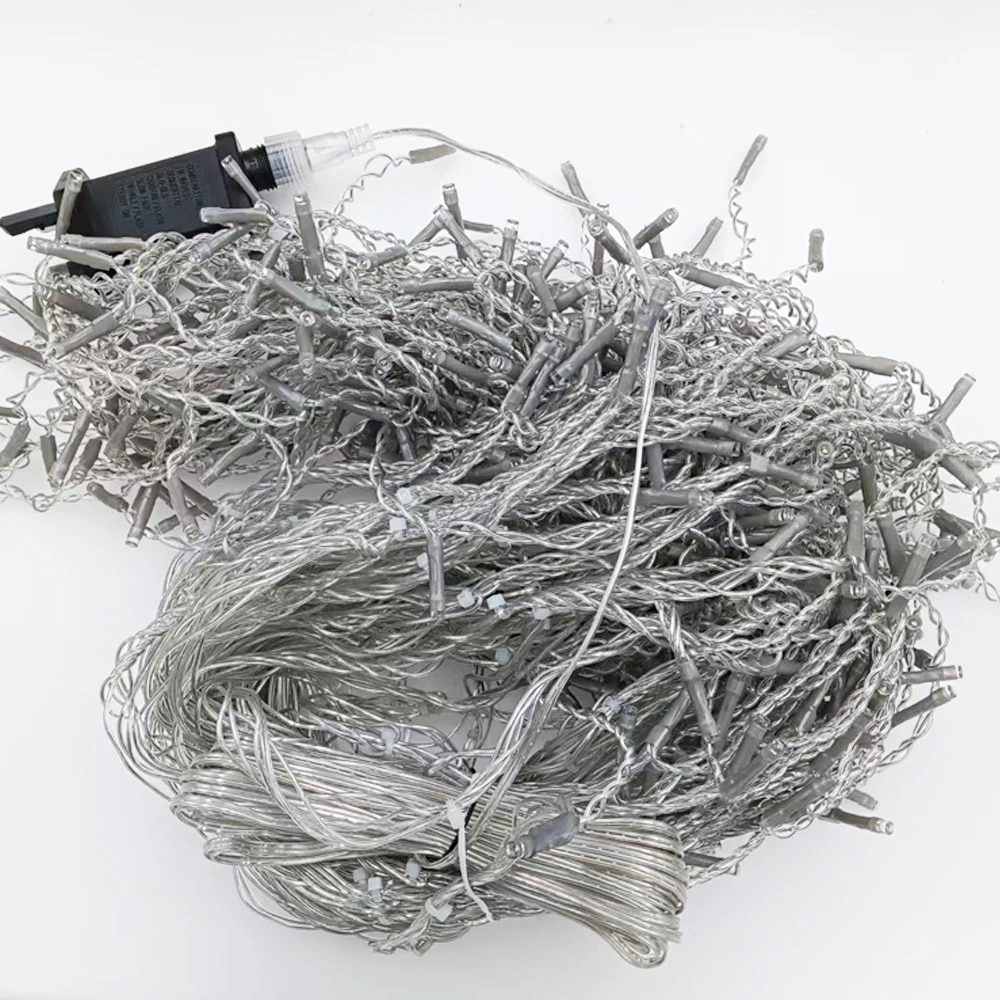 

Holiday Christmas Icicle String Lights Waterproof 20M 480LED 8 Modes , Plug in Curtain Waterproof for Wedding Party Home Garden