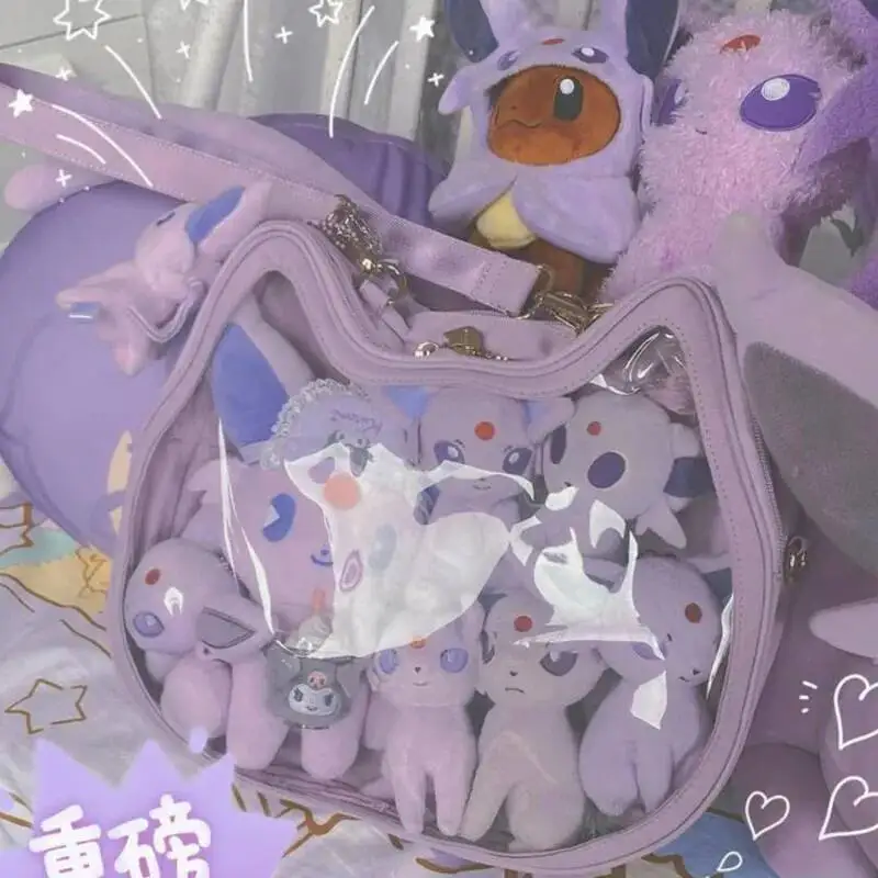 Bloom Haruku Aesthetic Transparent White Shoulder Women Sweet Cat Handbag Ita Bag Ladies Lolita Mini Backpack Itabag