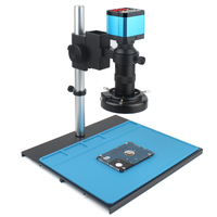 48MP 4K 2K USB HDMI VGA Digital Video Monocular Microscope Camera Continus Zoom 130X 180X C-Mount Soldering Phone Repair Tools
