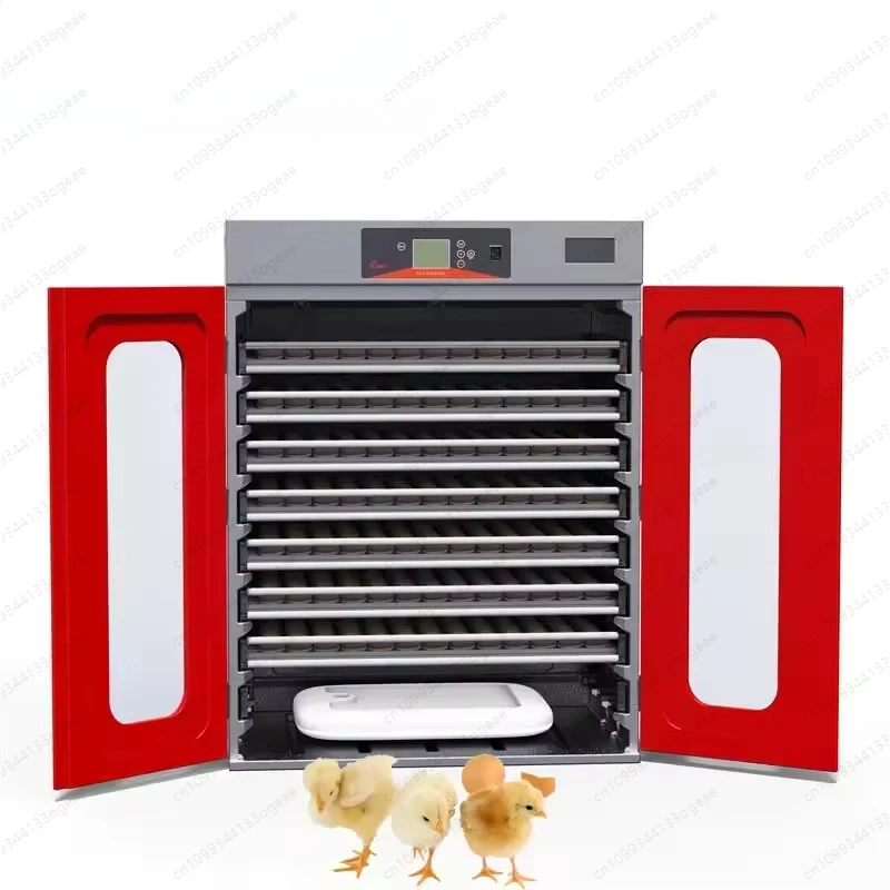 Industrial 1000 Egg Incubator Dual Power Roller Tray Automatic LCD Display Farm Poultry Egg Incubator