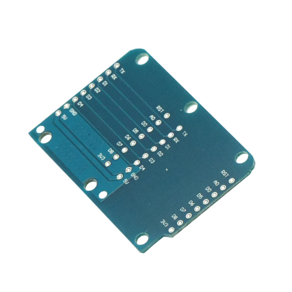 For Wemos D1 Mini Double Socket Dual Base Shield D1 Mini NodeMCU ESP8266 Development Base Board 3.3V With Pins