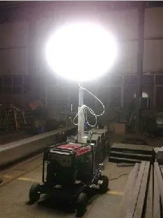 Spherical Mobile Light Tower With Protection Frame Hand Push Type Hybrid Hand Lift Emergency Lighting Tower Suppliers