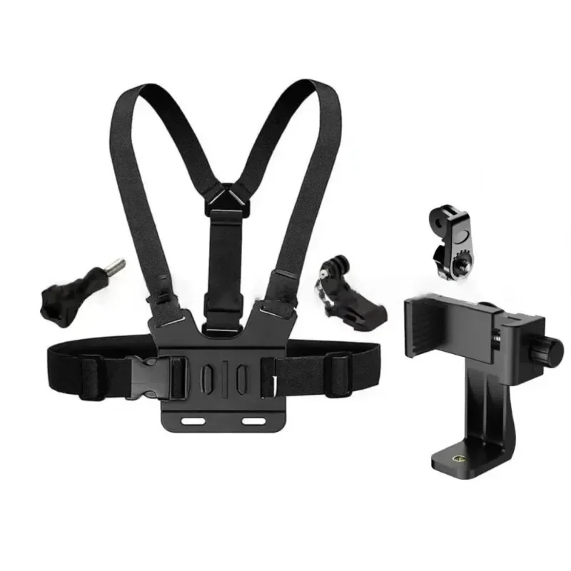 Chest Strap Rotating Mobile Phone Holder 360° Rotatable Mobile Phone Fixed Bracket Outdoor Fishing Riding Shooting Equipment