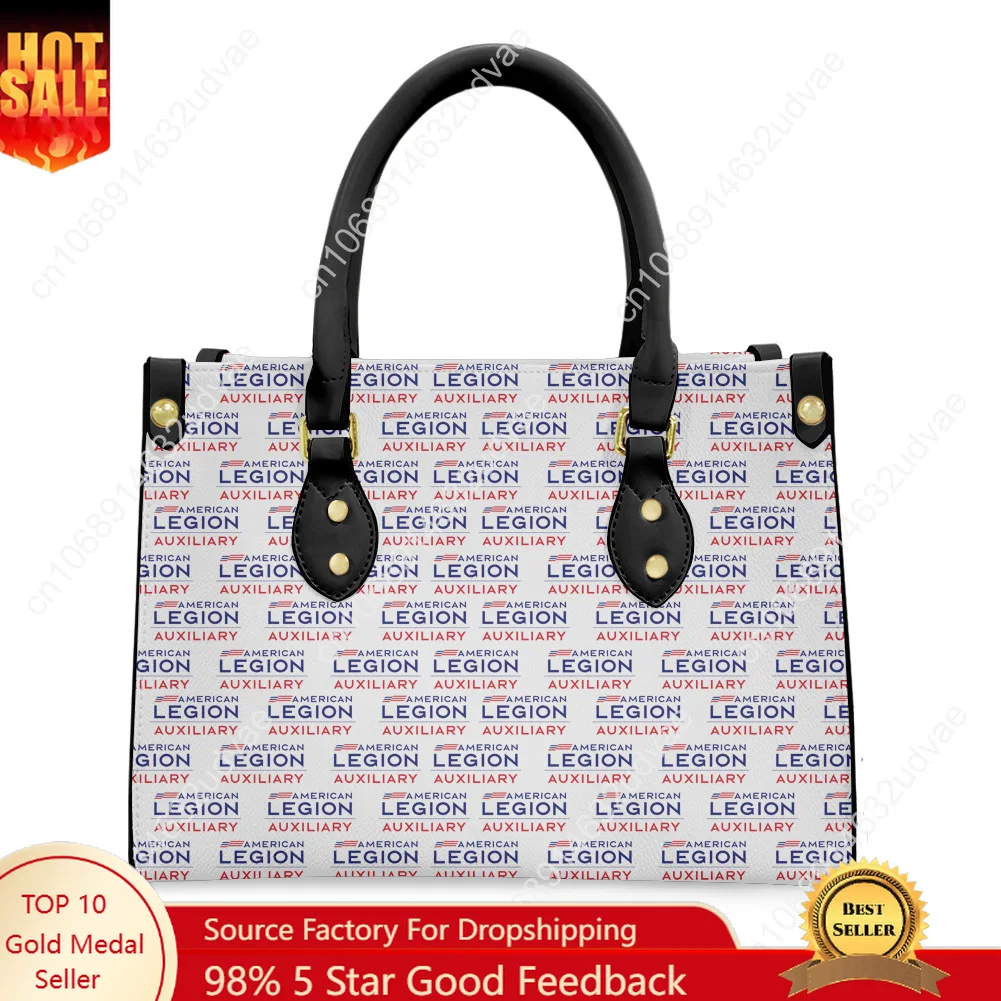 

American Legion Logo Purse Mens Womens New Shoulder Crossbody Bag Personalized Handbag Business Commuter Leather Tote Bag Gift