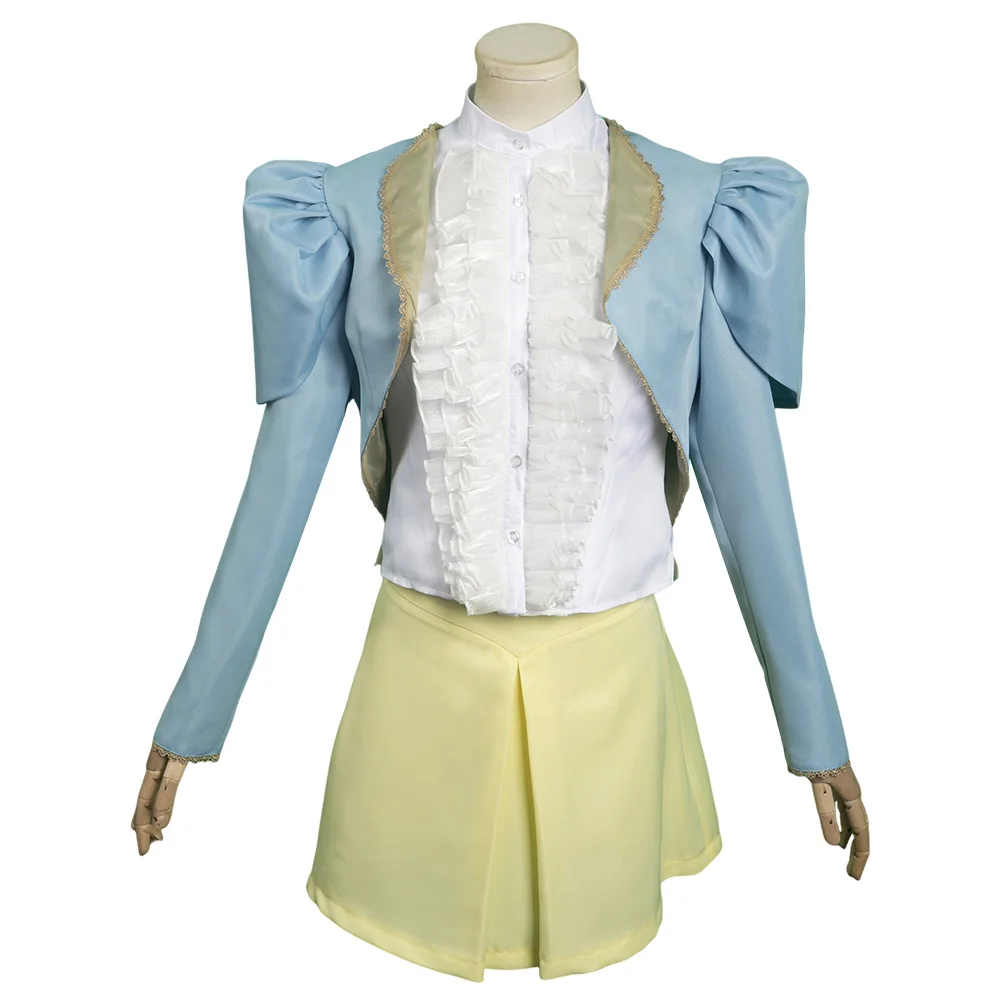 Movie Poor Cos Thing Bella Baxter Cosplay Costume Outfit Blue Coat Yellow Skirt Halloween Carnival Suit For Adult Girls Roleplay