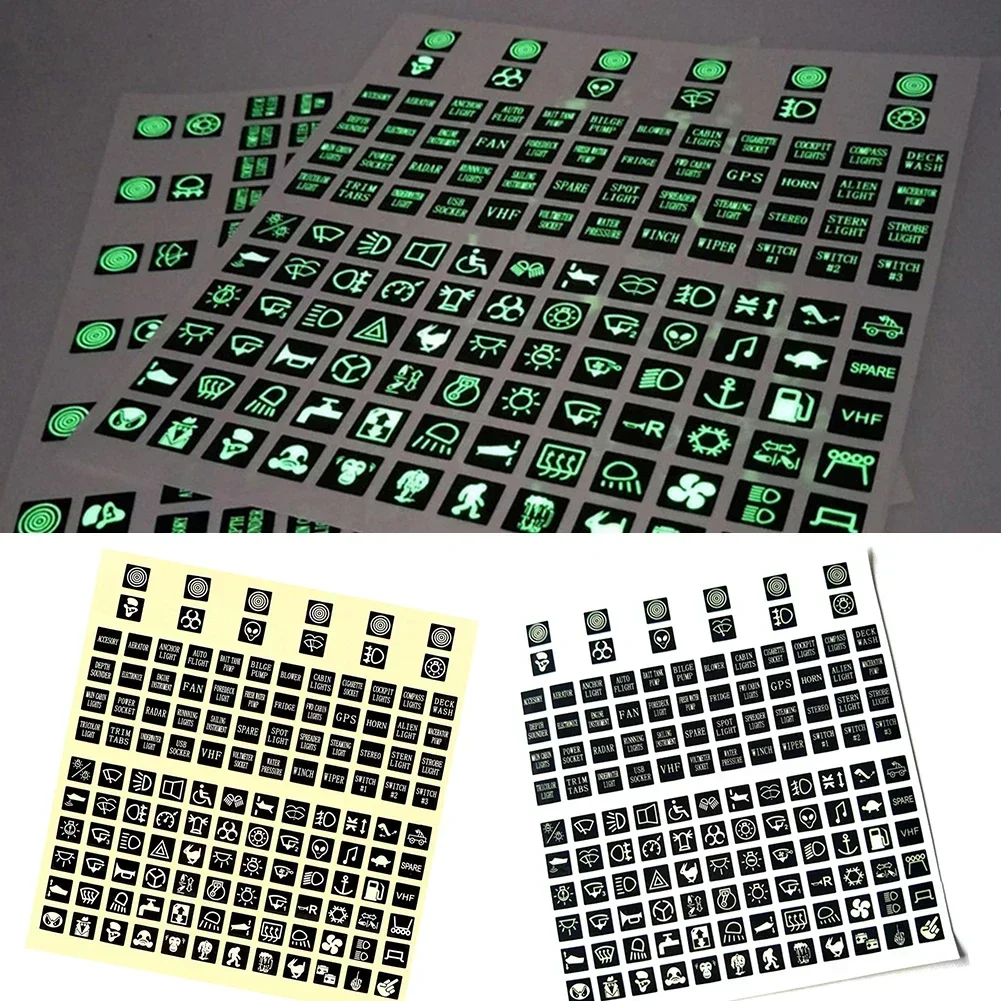 1 Set Button Stickers 132 X Fuse Box / Switch Stickers Labels Decal Instrument Board Car Boat Panel For Labelling In Car Boat
