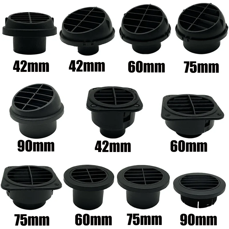 42mm 60mm 75mm 90mm Warm Diesel Parking Heater Car Air Vent Outlet Directional Rotatable For Webasto Eberspacher Truck Auto Bus