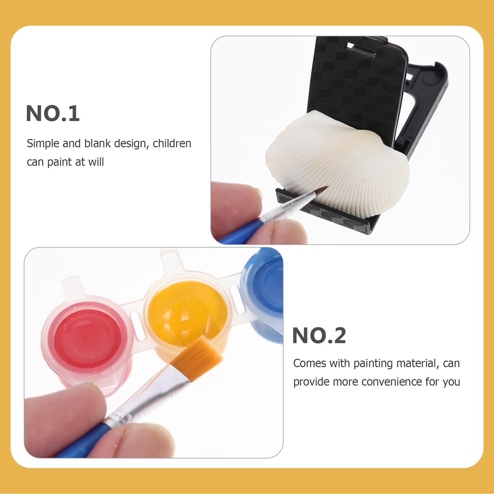 Toy Shell Painted Set Child Seashells Washable Plastic Painting Kits for Kids DIY Graffiti Playthings