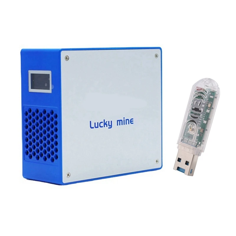 Bitcoin Lucky Miner LV07+V3 Silent Miner TH/S SHA256 Algorithm Crypto Solo Asic Cryptocurrency Miner AU Plug