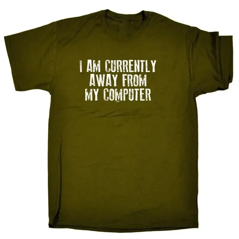 Currently Away From My Computer Mens Funny Novelty Top T Shirt