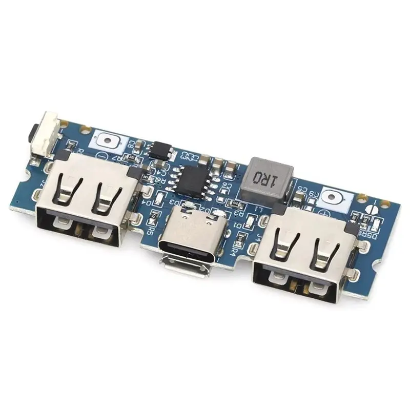 

HOT!A72T 5Pcs New Micro/Type-C USB 5V 2.4A Dual USB 18650 Boost Battery Board Mobile Power Bank Accessories For Phone DI