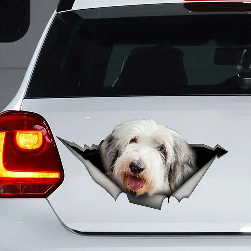 

Old English Sheepdog Car Sticker Waterproof Vinyl Decal Bumper Rear Window Laptop Self-adhesive Decal For Car Accessories SH271