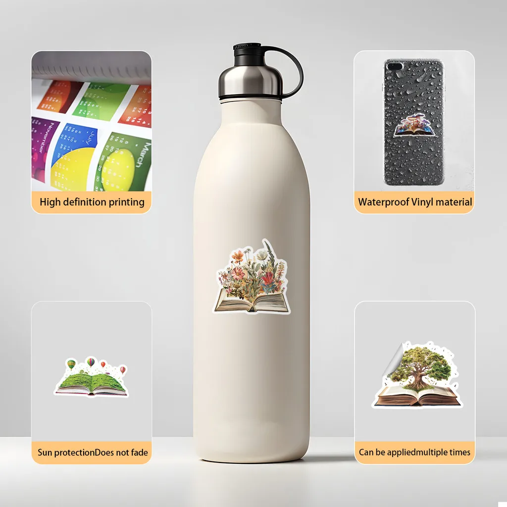 50PCS New Book World Graffiti Stickers - Creative Stationery Waterproof Decor for Water Cup & Phone AnimeWorlds Store