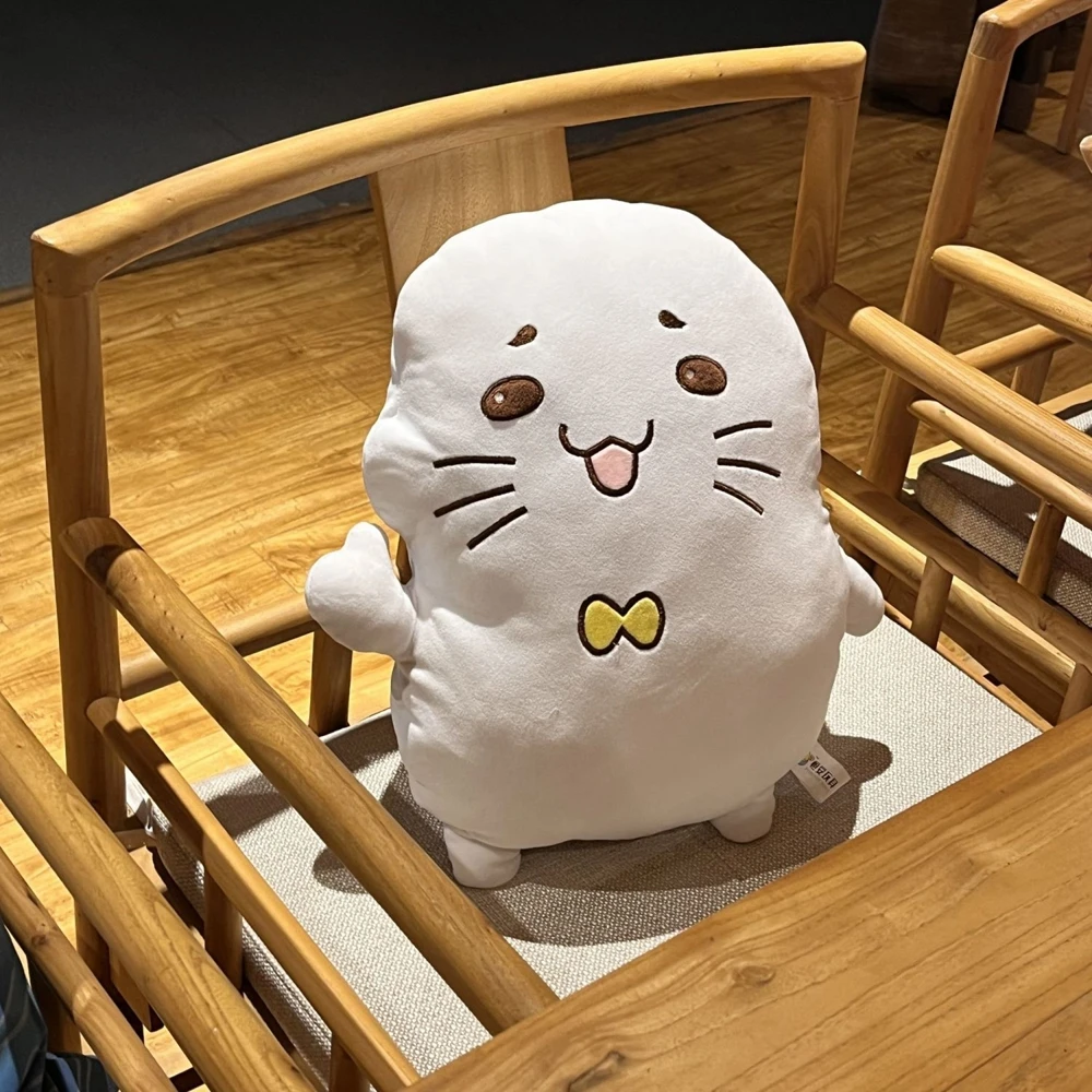 40CM Biscuit Cat Plush Toy Cute Seal Throw Pillow Sleep Leg Pinch Cushion Doll Give Children Festive Birthday Gift