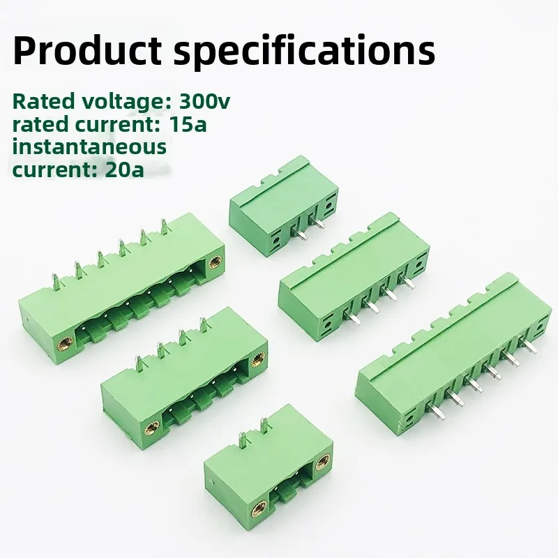 2EDGV/RM-5.08mm plug-in PCB terminal with flange straight curved pin base copper environmentally friendly connector