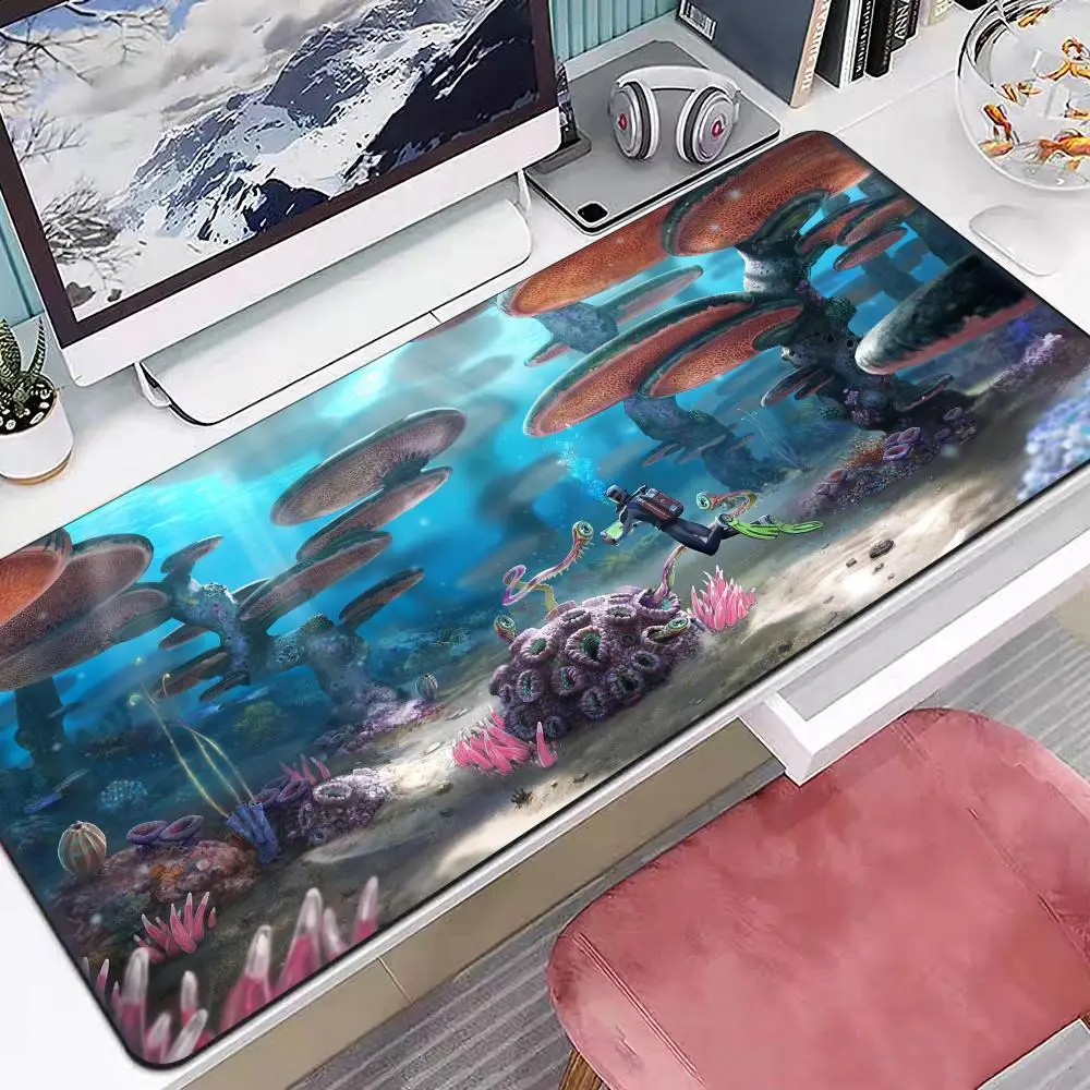 

Subnautica Game Mouse Pad Multiple Sizes Large Square Computer Office Game Table Mats Rubber Anti-slip Mousepads