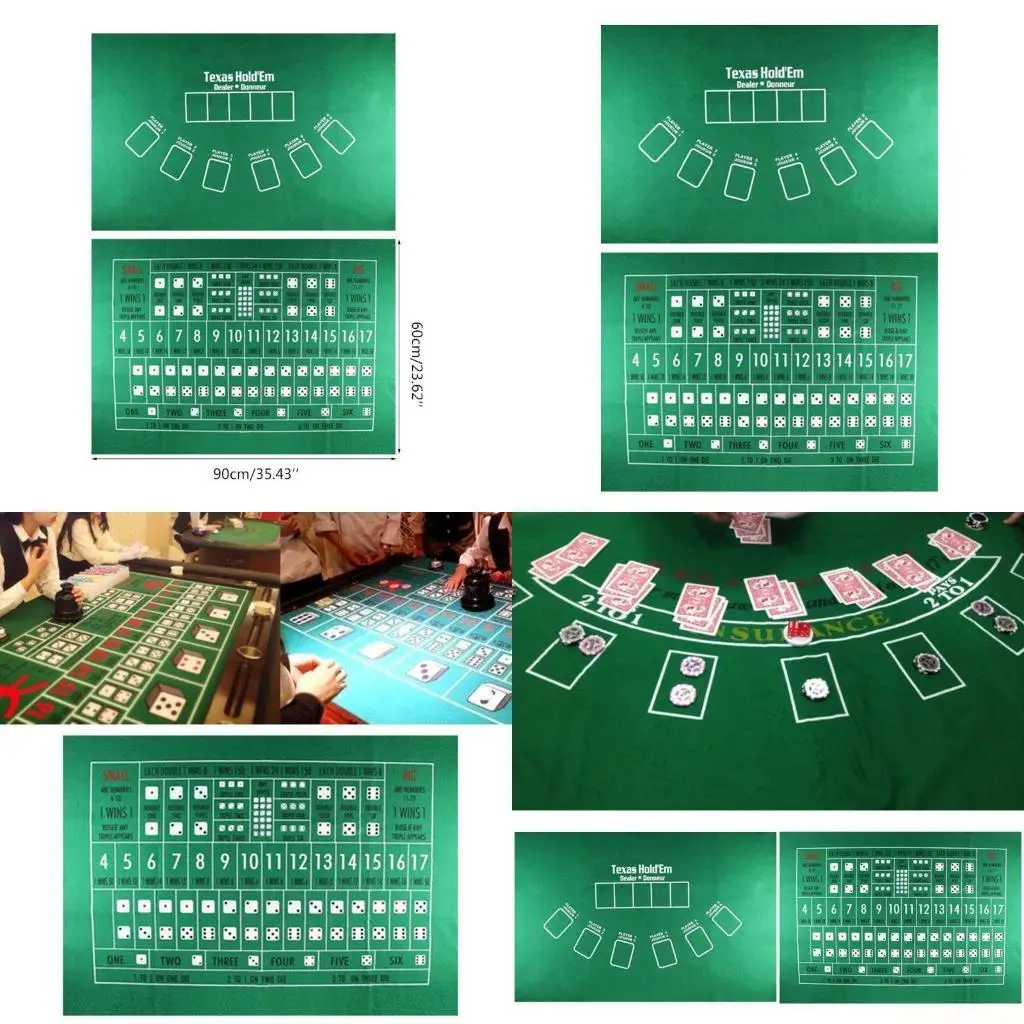 

U2JB Flannel 21 Points Table Mat Hold Tablecloth Casino Family Party Game Entertainment