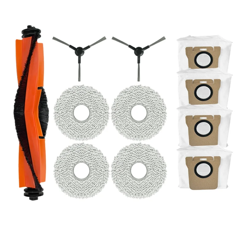 

X10A For Xiaomi Mijia Omni M30 D102 Replacement Parts Consumables Main Side Brush Mop Cloth Dust Bag