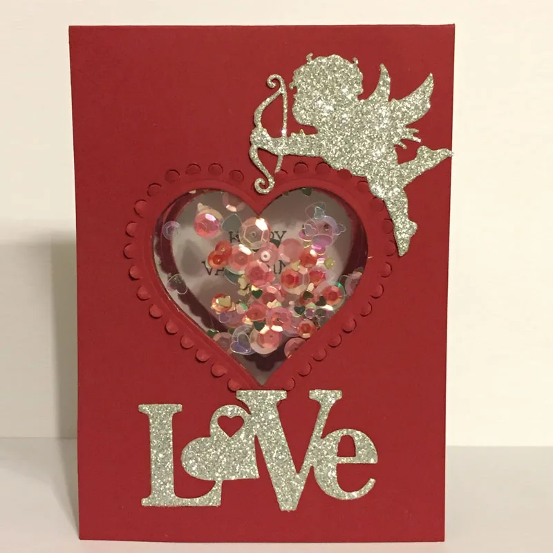 Valentine Cupid Love Arrow Frame Metal Cutting Die for Scrapbooking Craft Embossing Stencil Die Cut Card Making