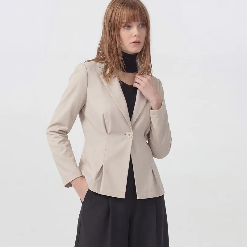 

Women Blaze Suit Top 2026 New Women's Elegant Solid Color Blazer Casual Open Front Cardigan Jacket Office Lady Fashion Outwear