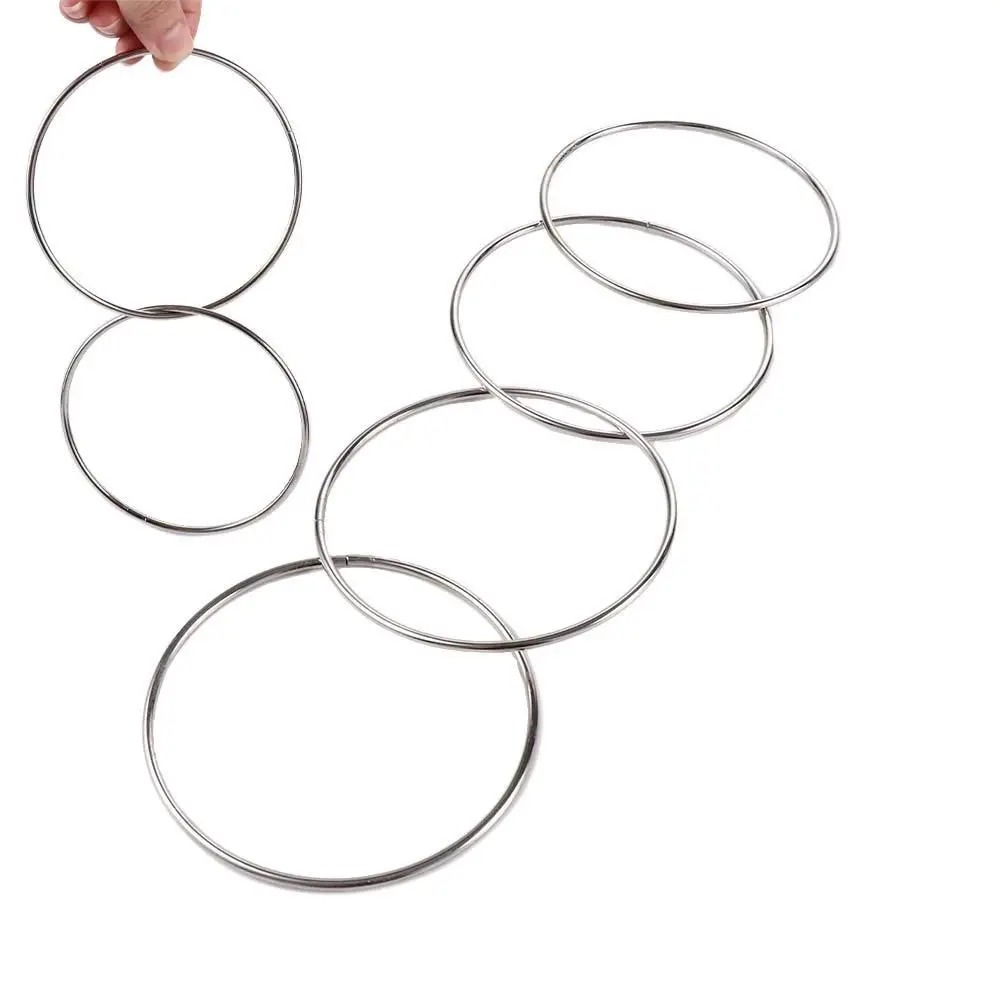 Stage Performance 4pcs Classic Close-up Magic Props Playing Toys Iron Rings Metal Ring Magic Rings Magic Iron Hoops