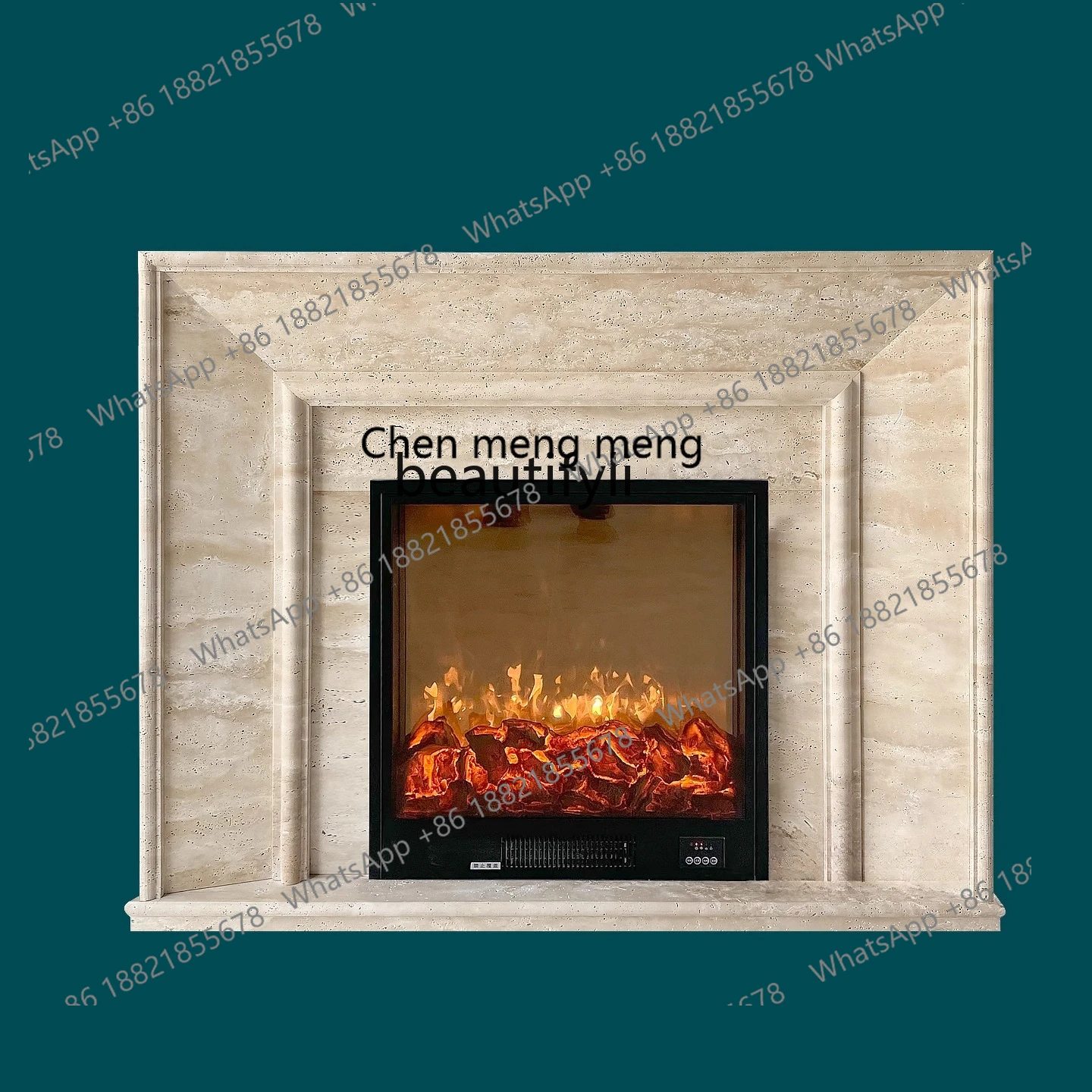X  Marble, Vintage, Travertine Fireplace Living Room, Furniture Stone Mantel