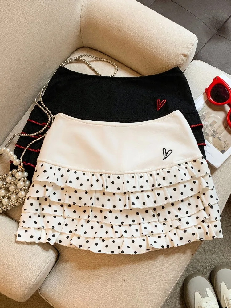 

Новая летняя женская короткая юбка в стиле Cute Spicy Girl с вышивкой, высокой талией, пышная, многоярусная, дышащая, приятная к телу.