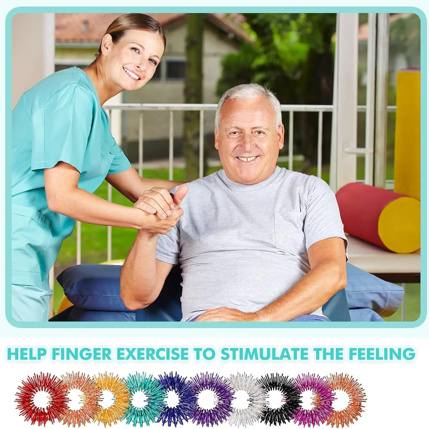 20-200 個の指圧リングフィジェットスパイキー感覚指マッサージリングストレスリリーフフィジェット感覚おもちゃ不安解消おもちゃ